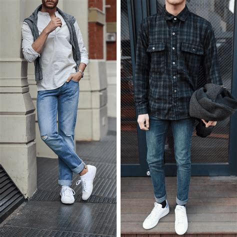 how to wear sneakers with jeans for guys